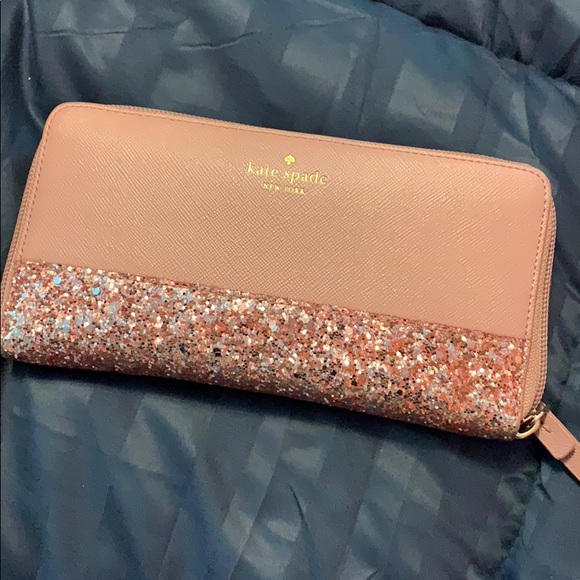 kate spade Handbags - Kate Spade pink glitter wallet